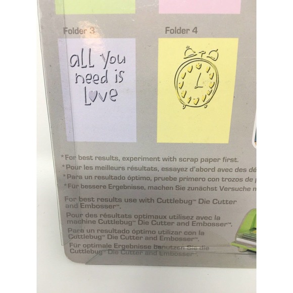 NEW Cuttlebug Embossing Folders ALL LOVE 4pc Clock, High-rises, Bird Provo Craft - Picture 12 of 12